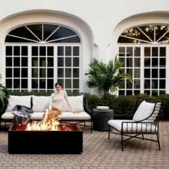 Reve Round Fluted White Marble Bowl -marin sHOP BretonBlackMetalCollectionAP21 1x1V3