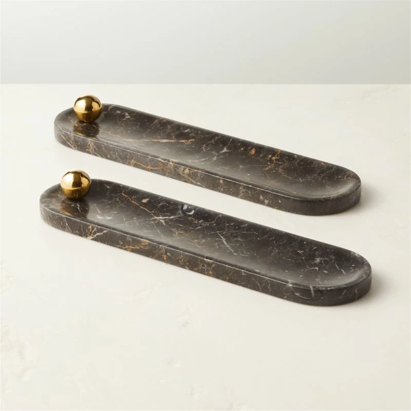 Brix Golden Black Marble Incense Burner 6 Brix Golden Black Marble Incense Burner - Image 4