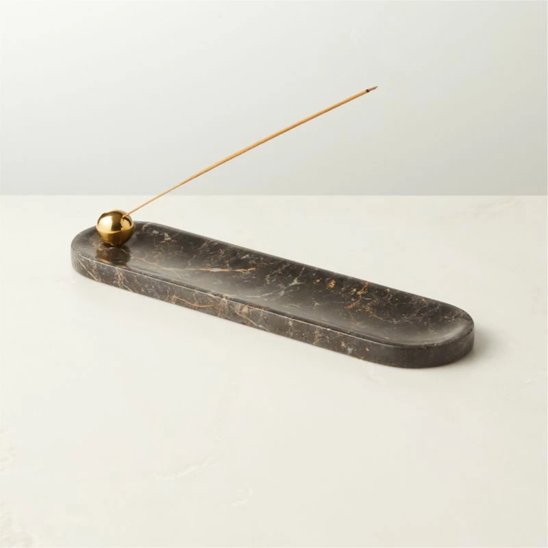 Brix Golden Black Marble Incense Burner 4 Brix Golden Black Marble Incense Burner - Image 2