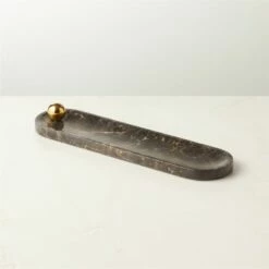 Brix Golden Black Marble Incense Burner