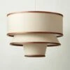 Bruna Walnut Wood And Linen Pendant Light -marin sHOP BrunaPendantROS22