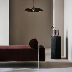 Giro Small Black Rattan Pedestal Table -marin sHOP CB2FA22 01D light