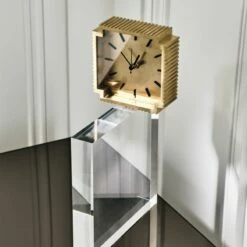 Lincoln Polished Brass Desk Clock -marin sHOP CB2FA22 43B Hero