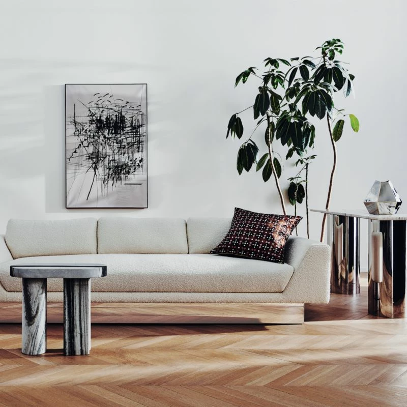 Livello White Marble Side Table 4 Livello White Marble Side Table - Image 2