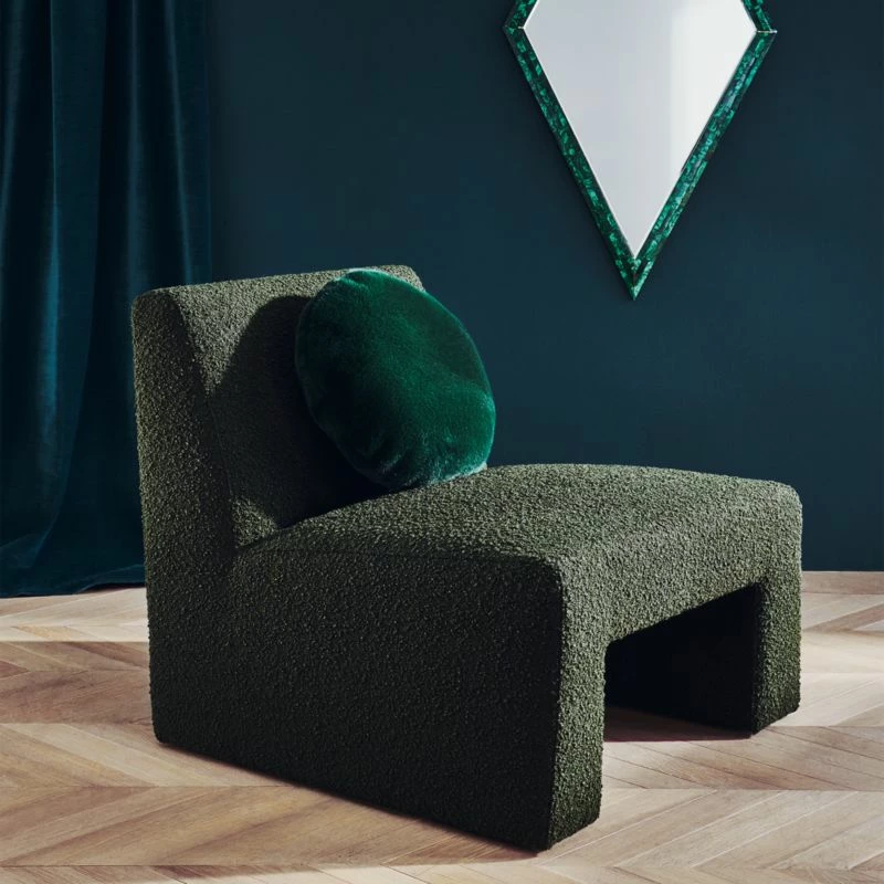 Dario Green Boucle Accent Chair 4 Dario Green Boucle Accent Chair - Image 2
