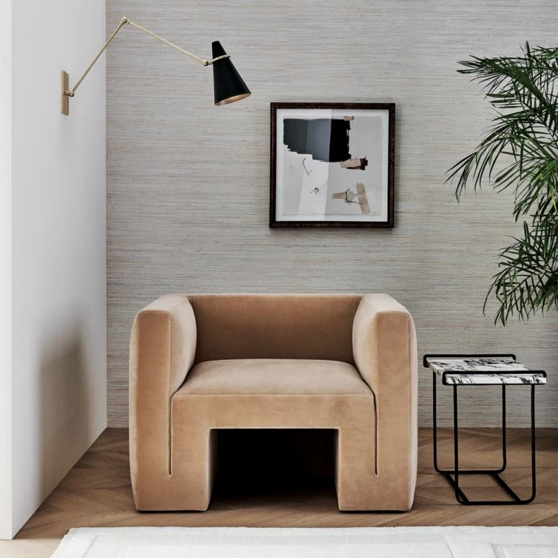 Matra Camel Velvet Lounge Chair 4 Matra Camel Velvet Lounge Chair - Image 2