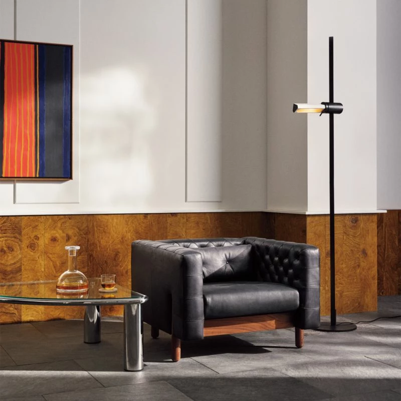 Marconi Tufted Black Leather Accent Chair 8 Marconi Tufted Black Leather Accent Chair - Image 6