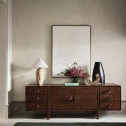 Kinsale Black Teak Wood Vase -marin sHOP CB2FA23 16B hero