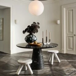 Jaxx White Marble Side Table Short 15 Jaxx White Marble Side Table Short -marin sHOP CB2FA23 21A hero