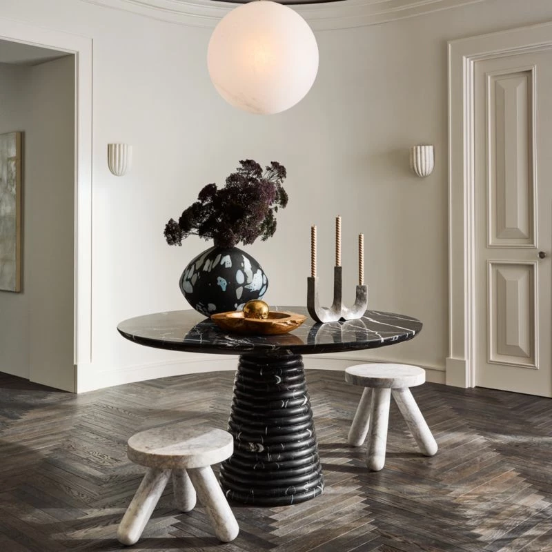 Jaxx White Marble Side Table Short 8 Jaxx White Marble Side Table Short - Image 6