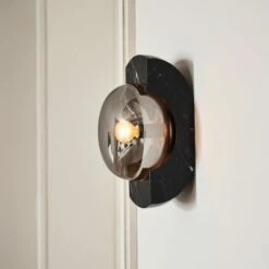 Neptune Green Marble Wall Sconce Light -marin sHOP CB2FA23 42A Det 150