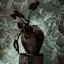 Venation Green Floral Wallpaper 9 Venation Green Floral Wallpaper -marin sHOP CB2FA23 42D Hero
