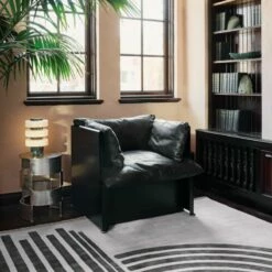 Tol Black Leather Chair -marin sHOP CB2FA23 BID 10 V1