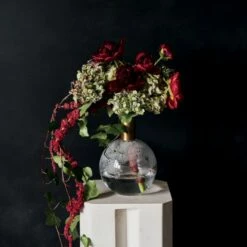 Florence Round Glass Vase -marin sHOP CB2HOL21 14A floralOC21 1x1