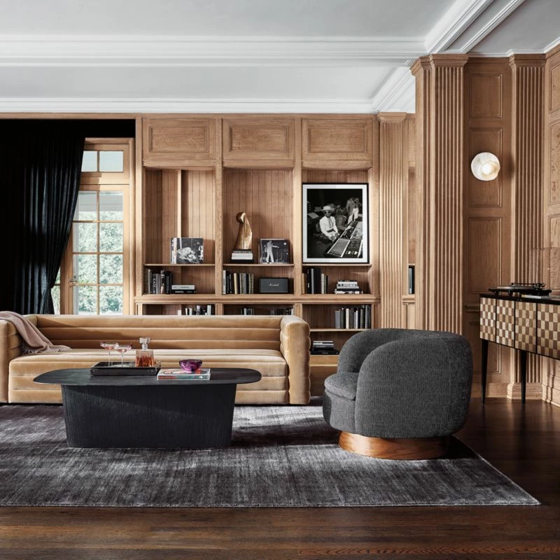 Strato 80" Camel Velvet Sofa 4 Strato 80" Camel Velvet Sofa - Image 2