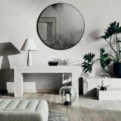 Polar White Cement Table Lamp 11 Polar White Cement Table Lamp -marin sHOP CB2SP22 11A hero