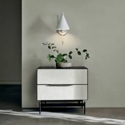 Lani White Wall Sconce -marin sHOP CB2SP22 33C hero light