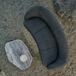 Muir Grey Woven Curved Sofa -marin sHOP CB2SP22 LF 2A hero