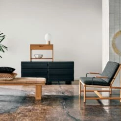 El Molino Oak Dining Bench With Suede Cushion 10 El Molino Oak Dining Bench With Suede Cushion -marin sHOP CB2SP22 LF PR 03A