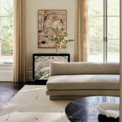 Plinth Armless Peppered Grey Boucle Sofa -marin sHOP CB2SP23 07B Hero