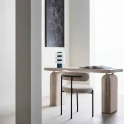 Remoli Swirled Cream Resin Desk -marin sHOP CB2SP23 10C V1