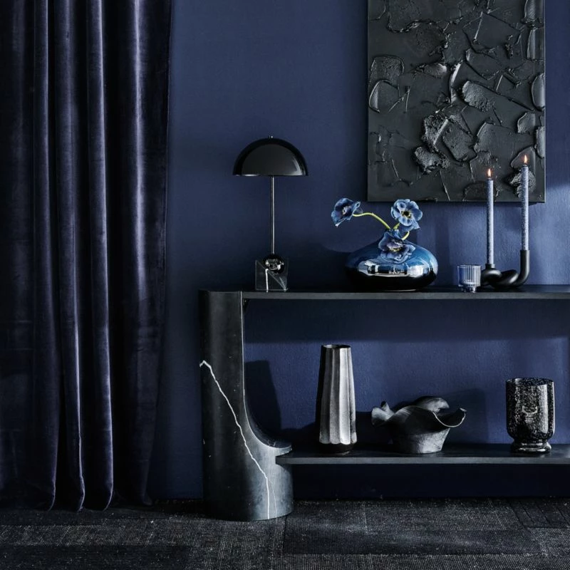 Desi Ribbed Black Vase Tall 10 Desi Ribbed Black Vase Tall - Image 8