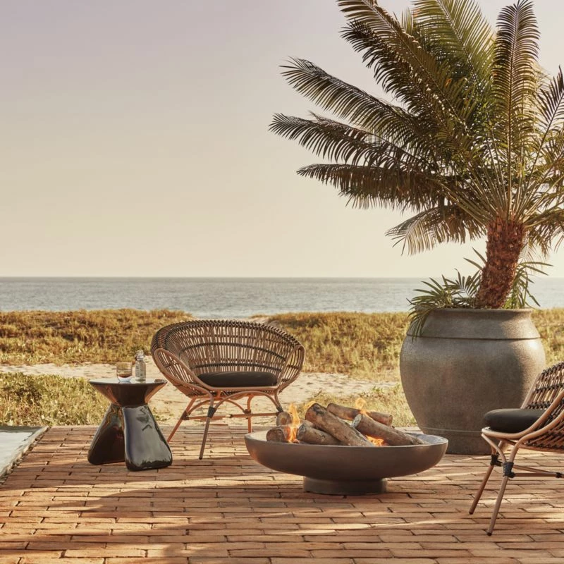 Forcella High-Gloss Black Cement Side Table 6 Forcella High-Gloss Black Cement Side Table - Image 4