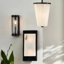 Auric Aluminum And Alabaster Wall Sconce Light -marin sHOP CB2SU23 RC PR 009 Hero 2