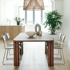 Nassa Woven Bamboo Pendant Light -marin sHOP CamilleAcaciaWoodDiningMR21