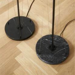 Campana Marquina Black Marble Floor Lamp -marin sHOP CampanaBkMrqMrbFloorLampAV5SHF22