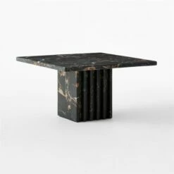 Carve Square Black Marble Side Table Small 11 Carve Square Black Marble Side Table Small -marin sHOP CarveBlkMrblCcktlTableSm3QSSS23