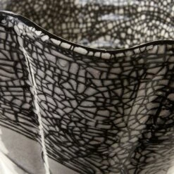 Cavo Scalloped Black And White Vase -marin sHOP CavoBlackNWhiteVaseAV2SHS22