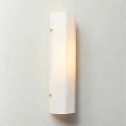 Cecile Ribbed Glass Wall Sconce Light -marin sHOP CecileRbdGlsPldBrsSconceROS23