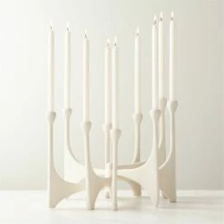 Cinq White Multi Taper Candle Holder Large -marin sHOP CinqWhtMultiTprHolderLrgAVSHF22