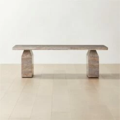 Civita Brown Travertine Coffee Table