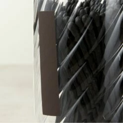 Small Glass Cloche With Black Matches -marin sHOP ClocheWBlackMatchesSmallHAVSHF22