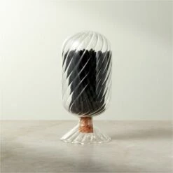 Small Glass Cloche With Black Matches