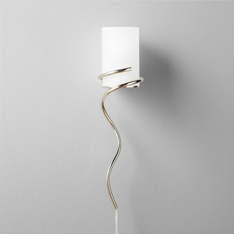 Coiled Champagne Wall Sconce 3 Coiled Champagne Wall Sconce