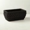 Conway Rectangular Black Cotton Storage Basket Small 1 Conway Rectangular Black Cotton Storage Basket Small -marin sHOP ConwayBasketBlackAVSHS22
