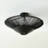 Copa Tiered Blackened Rattan Flush Mount Light -marin sHOP CopaTrdBlkRttnFlshMountSHF22