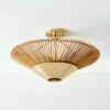 Copa Tiered Natural Rattan Flush Mount Light -marin sHOP CopaTrdNatRttnFlshMountSHF22