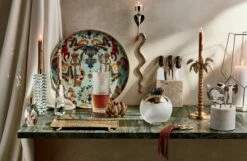 Regal Monkeys Round Serving Tray 8 Regal Monkeys Round Serving Tray -marin sHOP CosetteCrystalTaperCandleGG19