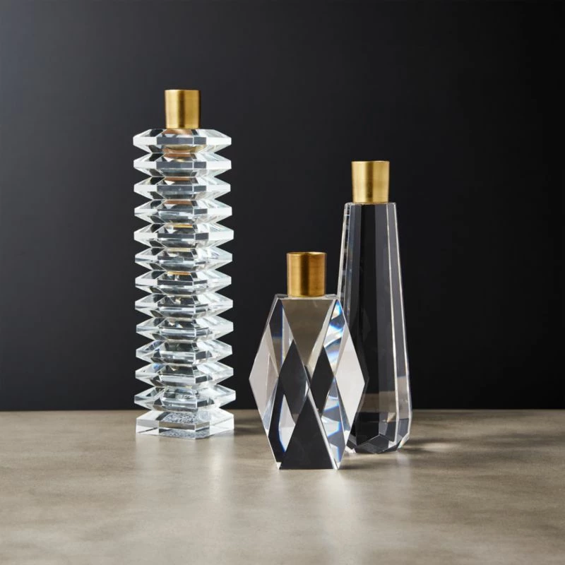 Cosette Crystal Taper Candle Holder Small 4 Cosette Crystal Taper Candle Holder Small - Image 2