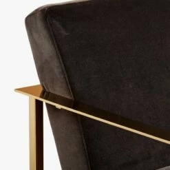Cue Carbon Black Velvet Chair -marin sHOP CueChairBrassDkGreyAV2F16