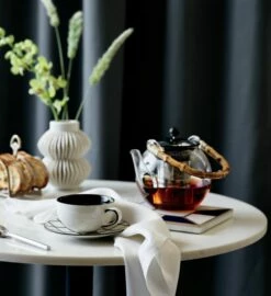 Celia White Porcelain Vase -marin sHOP DashCupAndSaucerBoltWhiteJL19