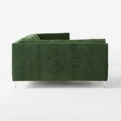Decker 2-Piece L-Shaped Green Performance Velvet Sectional Sofa With Left Arm Chaise -marin sHOP Decker2PcGrnLAChsSctSofaSDSSF23