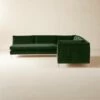 Decker 3-Piece L-Shaped Green Performance Velvet Sectional Sofa With Right Arm 2 Decker 3-Piece L-Shaped Green Performance Velvet Sectional Sofa With Right Arm -marin sHOP Decker3PcGrnALChrSctSofaAVSHF23