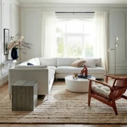 Noelie Rattan Lounge Chair With White Cushion 13 Noelie Rattan Lounge Chair With White Cushion -marin sHOP Decker3PieceSnowSectionalFB21 1x1