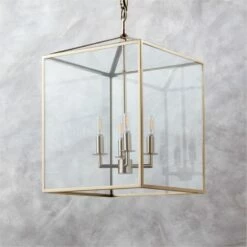 Denver Indoor/Outdoor Polished Brass Pendant Light