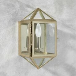 Denver Indoor/Outdoor Polished Brass Wall Sconce
